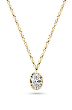 Sif Jakobs Jewellery Necklace Sardinien Ovale in 18K Gold Plated /White at Nordstrom