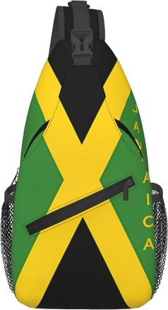 Generic Jamaican Flag Chest Bag Lightweight Crossbody Bag Adjustable Crossbody Bags For Camping Women Outdoors