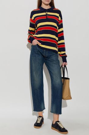 J.W.Anderson Striped Pattern Polo Shirt, Womens, Multicolour