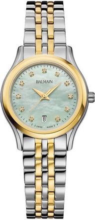 Balmain Diamond Two-Tone Bracelet Watch, 28mm in Bicolor Stainless Steel at Nordstrom