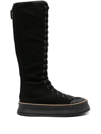 Max Mara Canvas veterlaarzen - Zwart