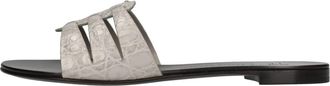 Giuseppe Zanotti Morpheus Flat - Dames - Sandalen - Grijs - 38 1/2 EU - Leer - Schoenen