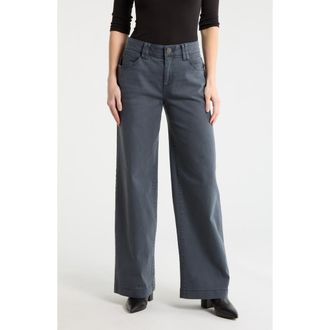 Democracy High Waist Wide Leg Jeans in Orion Blue at Nordstrom Rack, Size 10