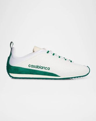 Casablanca Men & apos;s Logo Khopesh Leather Low-Top Sneakers