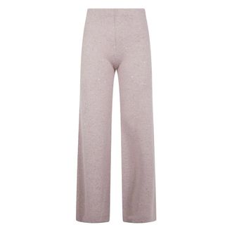 D.exterior Broeken, Dames, Beige, M, Wol, Beige Wol-Kasjmier Broek Aw 25