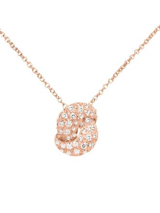 The Love Knot By Coralie 18kt rose gold Love Knot pendant necklace - women - 18kt Gold - One Size