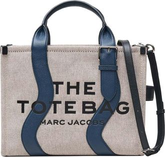 Marc Jacobs Beige/Navy Wavy Medium Tote