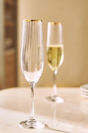 Anthropologie Waterfall Flutes, Set of 4