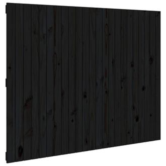 Berkfield Home Wall Headboard Black 146.5x3x110 cm Solid Wood Pine