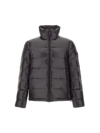 Peuterey Quilted Down Jacket With High Collar And Cropped Fit