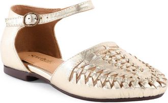 Seychelles Crimson Leather Flat