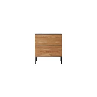 Tikamoon Mueble de ba&ntilde;o de roble macizo y cer&aacute;mica de 80 cm
