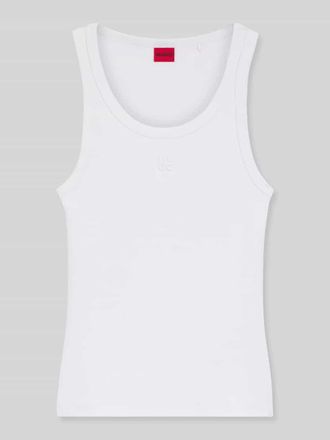 HUGO BOSS Slim Fit Top aus Baumwoll-Mix Modell DATAMIA in Offwhite, Gr&ouml;&szlig;e XXL