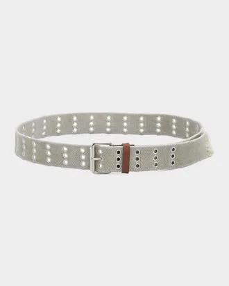 Isabel Marant Fatsa Metal Eyelet Cotton Belt