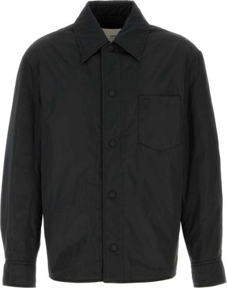 Ami Gewatteerd Overshirt met Knoopsluiting - Heren - Zomerjassen - Zwart - L - Jassen