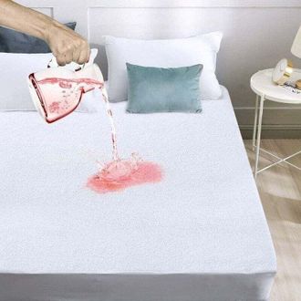 OEM Protector De Colch&oacute;n Impermeable Con Solapa De 40 Cm, Suave Y Silencioso Para Camas De Adultos Y Ni&ntilde;os (160 X 200 + 30 Cm, Algod&oacute;n)