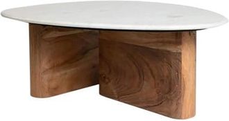 Sissy-Boy salontafel hout met marmer blad