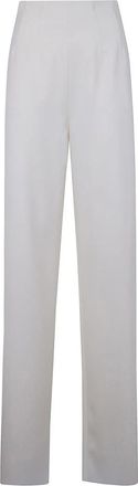 Max Mara Stijlvolle Broeken voor Vrouwen - Dames - Straight fit broeken - Wit - XS - Broeken