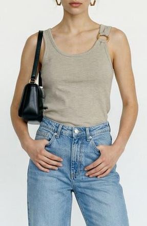 Vero Moda Kiki Scoop Neck Tank in Birch Detailmelange at Nordstrom Rack, Size X-Small