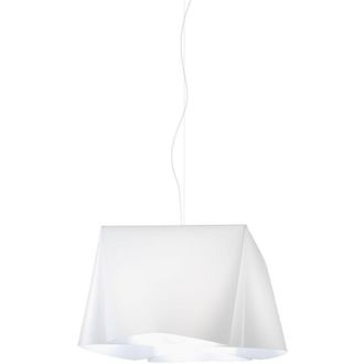 Linea Zero Sospensione Moderna 1 Luce Wanda In Polilux Bianco D25 Made In Italy
