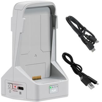 OEM Centro De Carga Bidireccional Para Dji Flip, Cargador R&aacute;pido, Estaci&oacute;n De Carga Con Cable De Carga Compatible Con Bater&iacute;as De Drones Flip, Carga Dos B