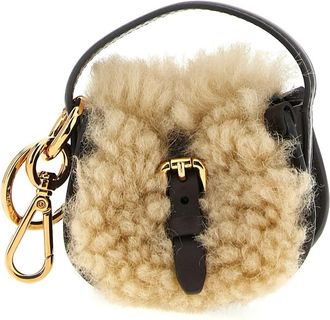Etro Shearling Bag Cindolo - Dames - Handtassen - Beige - ONE Size - Leer - Tassen