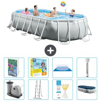Intex Piscina Prism Frame Oval - 503x274x122 Cm - 9-piezas S532