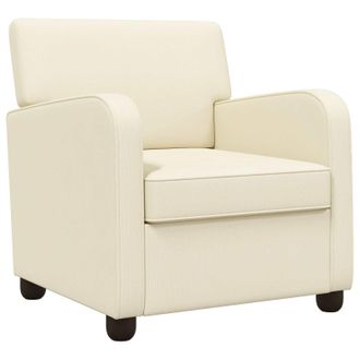 vidaXL Sill&oacute;n Crema Terciopelo Vidaxl