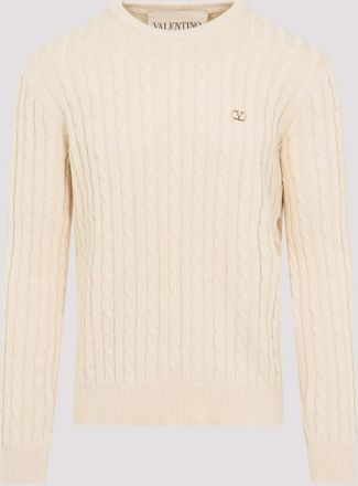 Valentino Garavani Ivory Cotton Pullover