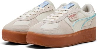 Puma Sneaker PUMA PALERMO ELEVATA GENTLE MELD WNS, Damen, Gr. 37,5, weiss (warm wei&szlig;, gum), Leder, mehrfarbig, Schuhe Sneaker
