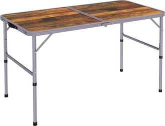 OUTSUNNY Portable Folding Picnic Table Outdoor Lightweight BBQ Party Aluminum | TJ Hughes