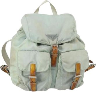 Prada Pre-owned Backpacks, female, Blue, Size: ONE SIZE Pre-owned Nylon Backpack