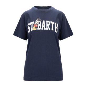 MC2 Saint Barth T-Shirts, male, Blue, Size: S Crew-neck T-shirt