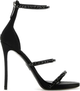 Dsquared2 Black Open Toe Heels
