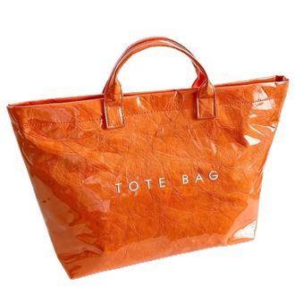 Generic Christmas Plaid PVC Tote Bag for Women Letters Print Tote Bag Plastic Handbag with Tops Handle (I)