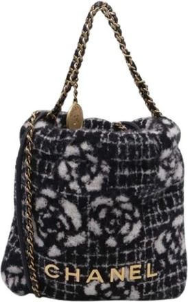 Chanel Pre-owned Quilted Camellia 22 Bag - Dames - Vintage Tas - Zwart - ONE Size - Kasjmier - Vintage