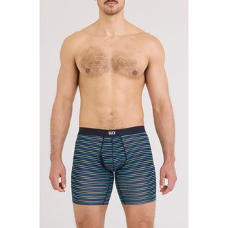 Saxx Vibe Xtra Boxer Briefs in Gents Stripe-Sport Blue at Nordstrom, Size Xx-Large