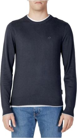 A|X Armani Exchange Crew Neck Sweater 3H1M22 1J5Mz - Heren - Ronde hals truien - Grijs - XS - Katoen - Truien & Vesten