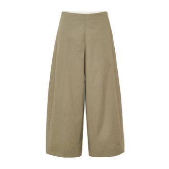 Nine In The Morning Wide Trousers, female, Green, W26, Comfort Fit Trousers