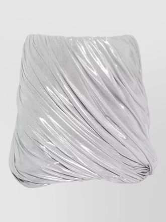 Norma Kamali metallic draped mini skirt