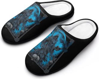 Generic Fantasy Reaper Skulls Men Slippers Funny House Shoes Cotton Slipper for Indoor Outdoor