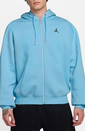 Nike Jordan Brooklyn Fleece Oversize Hoodie in Blue Chill/Black at Nordstrom Rack, Size Medium