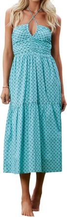 Bishop + Young Aeries Halter Dress In Blue