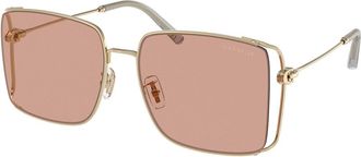 Coach HC7174D CW429 Asian Fit 900584 Womens Sunglasses Gold Size 59