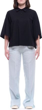 Forte_Forte Linen Trousers with Mid-Rise Waist and Fluid Silhouette