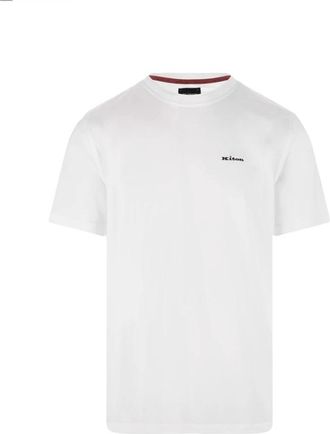 Kiton Umk 1274A02 T-Shirt - Heren - T-shirts - Wit - 2XL - Katoen - Tops