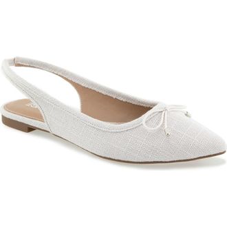 Esprit Petria Slingback Flat in Ivory Linen at Nordstrom Rack, Size 9.5