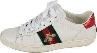 Gucci Womens Leather Ace Sneaker (Authentic Pre-Loved)