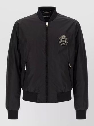 Dolce & Gabbana dg logo patch bomber style jacket