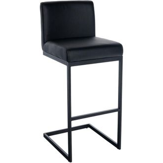Clp Sgabello da bar Hopewell in similpelle nero